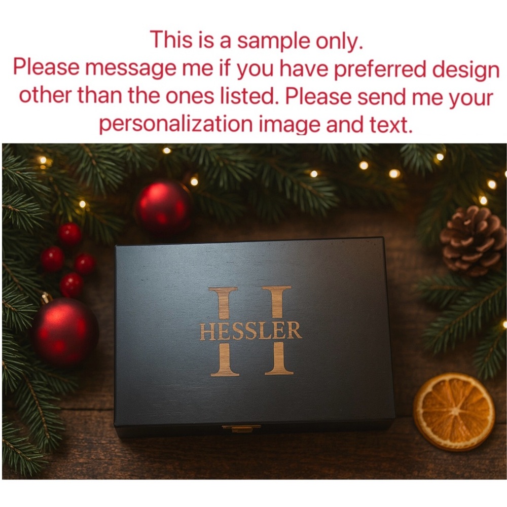 Custom personalized Engraved Bamboo Stash Box Valentine’s Day gift - Picture 2 of 10